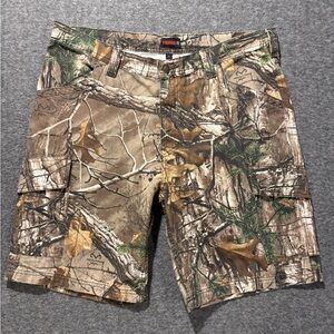 Wolverine Camo Cargo Shorts Mens 38 Realtree *flaw brown long 10" canvas durable